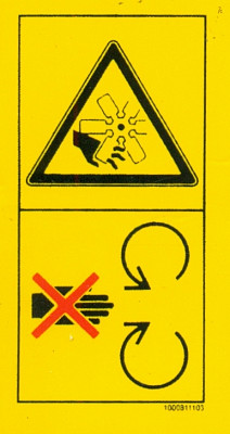 Aufkleber ACHTUNG - Ventilator