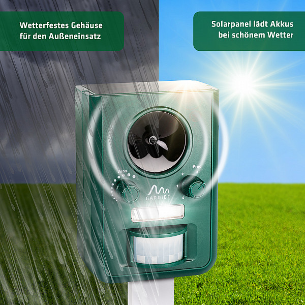 Solar Tiervertreiber mit Ultraschall