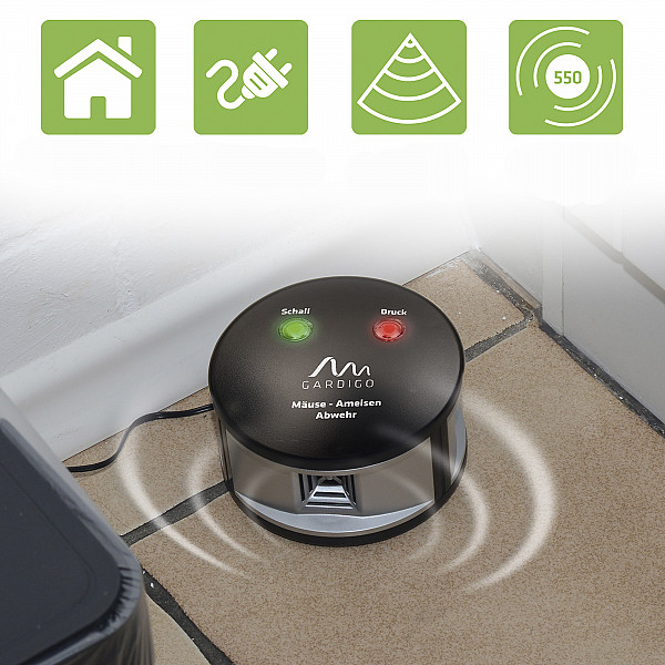 Ultraschall-Vertreiber für Ameisen, Mäuse und Ratten Duo