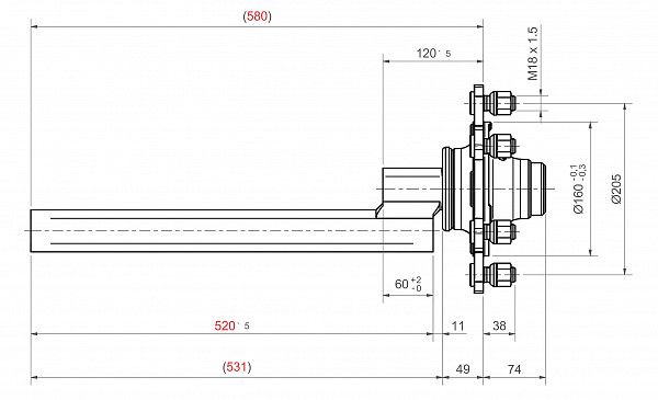 Halbachse  F6