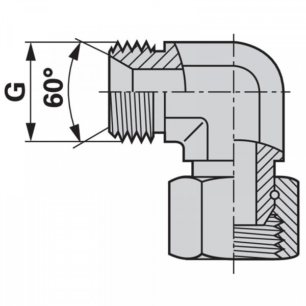 Winkelnippel 90° einstellbar 